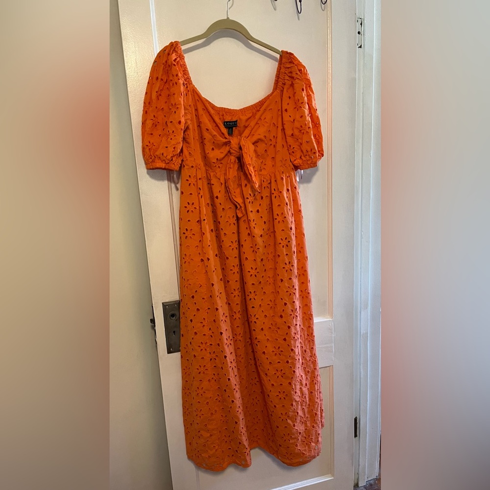 ELOQUII Eyelet Dress
